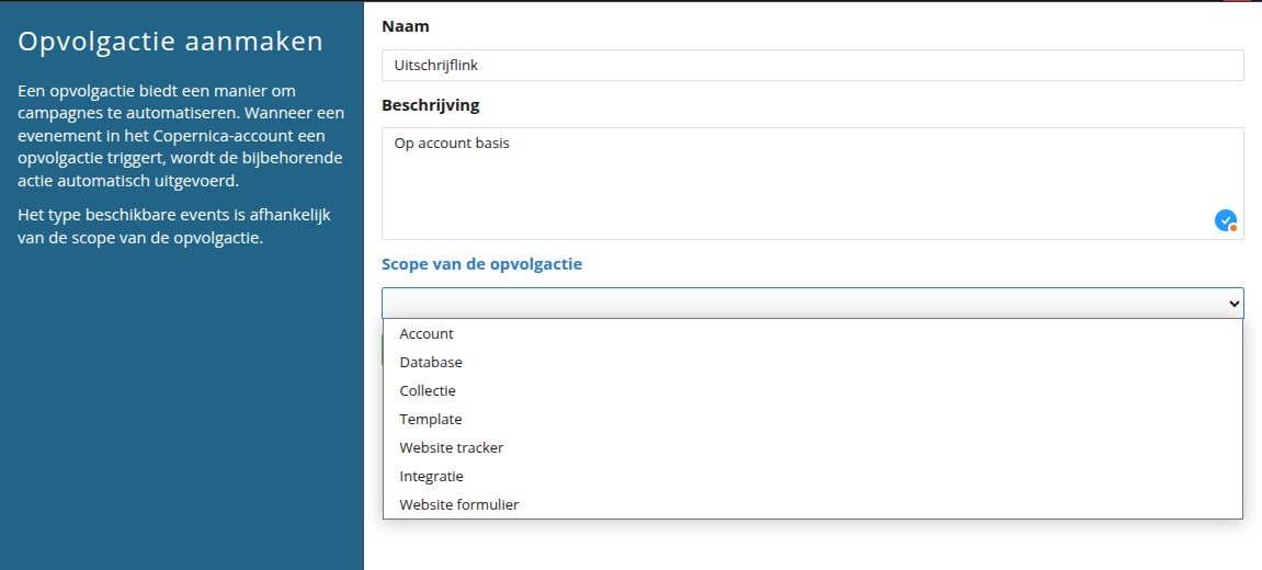 opvolgactie scobe