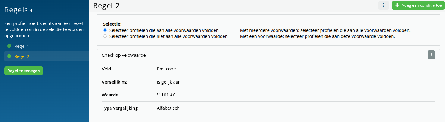 Voorbeeld van meerdere regels